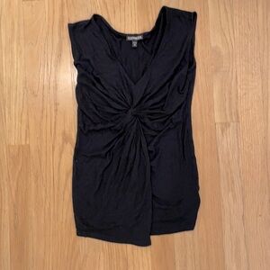 Express cinched black tank top